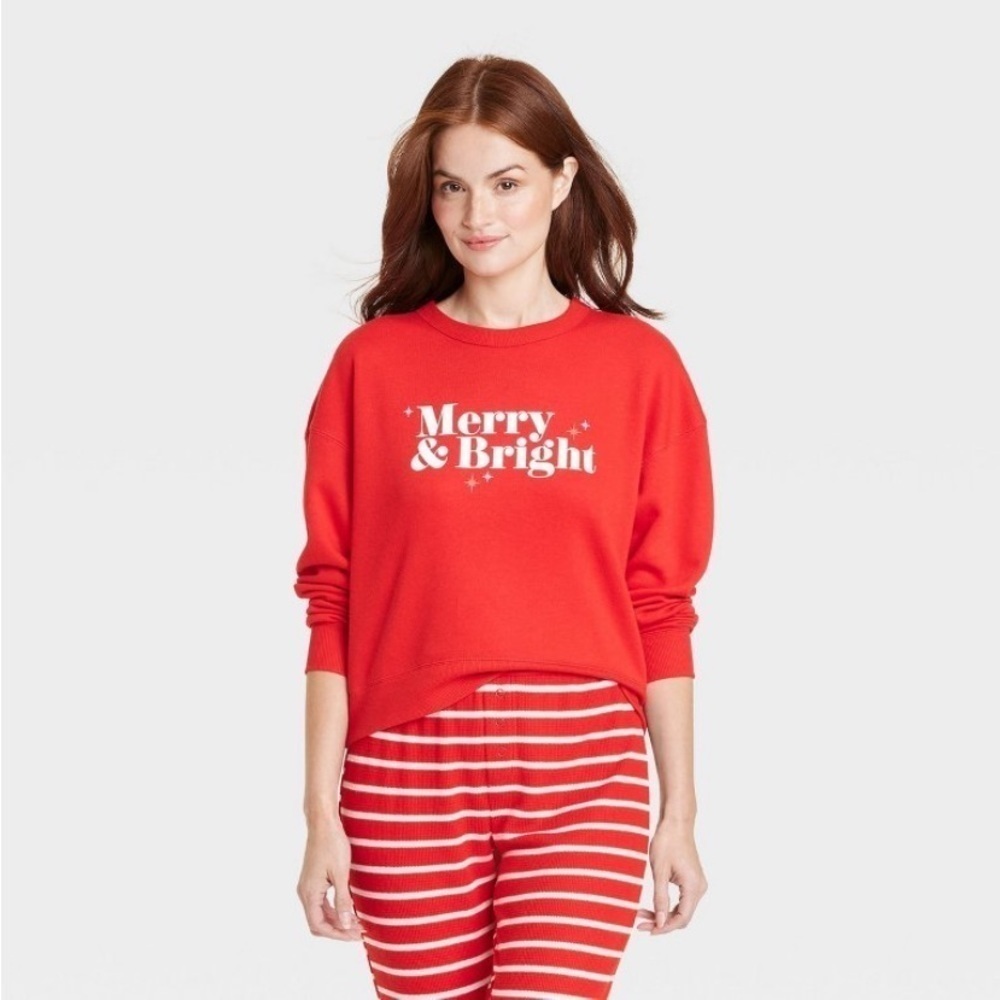 Women's Merry & Bright Matching Family
Sweatshirt - Wondershop™ Red XXL